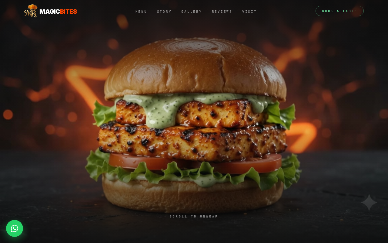 Magic Bites Cafe website preview